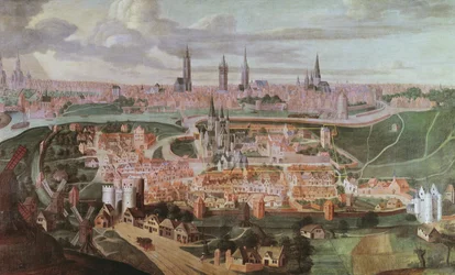 Panoramic View of the City of Ghent at the End of the 16th Century